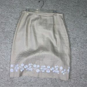 Tan floral Skirt